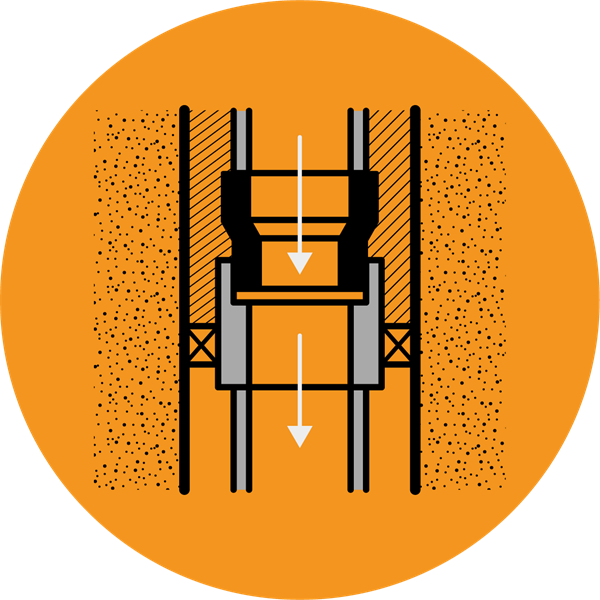 Pictogram: packer in an injection well