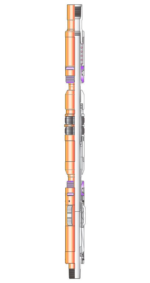 Engineering drawing of the Brownset I-X mechanical packer