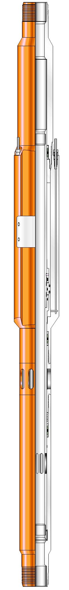 Engineering drawing of the hydraulic sliding sleeve