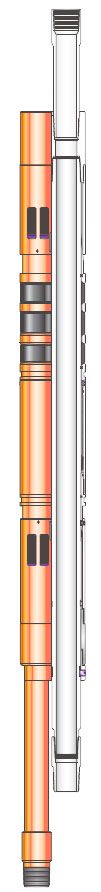 Engineering drawing of the Hydrobrown II ESP packer