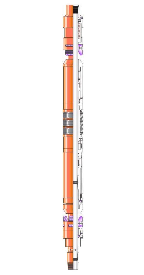 Engineering drawing of the Hydrobrown I hydraulic packer