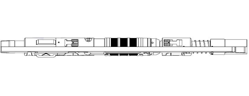 Line drawing of a mechanical set packer