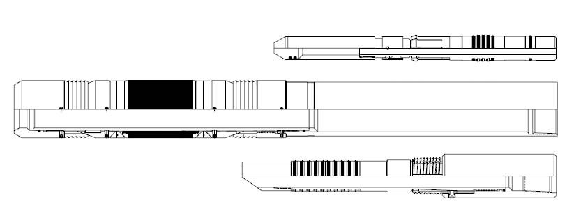 Line drawing of a permanent packer
