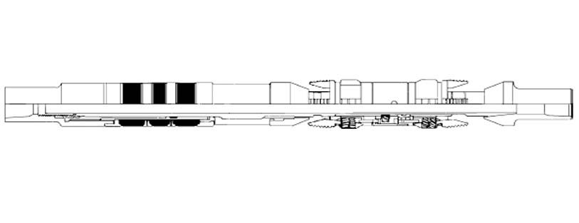 Line drawing of a retrievable packer